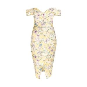 NWT Lavish Alice floral print satin midi dress in multicolored (Size 12)